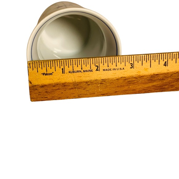 Vintage Moschendorf Bavaria Blue White Strawflower‎ Chocolate Cups Set of 2 - Picture 8 of 13